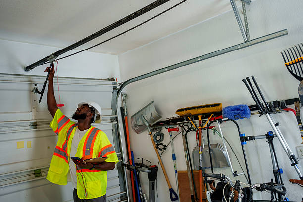 Professional Garage Door Panel Replacement technician working in Shoreacres, TX